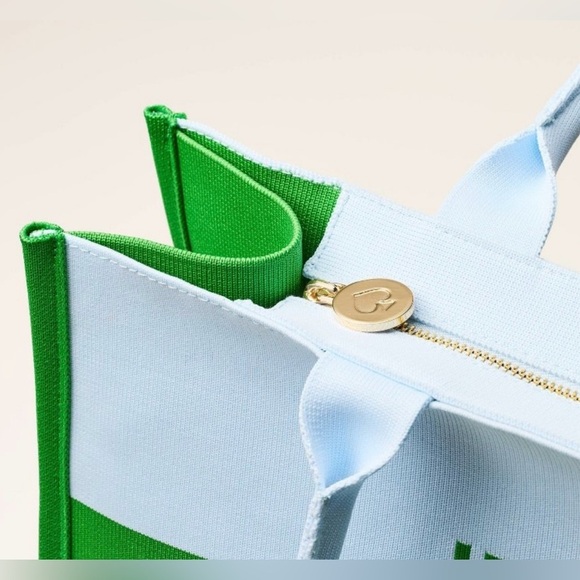 NWT • Kate Spade x Target Green/Blue Colorblock Knit Tote Bag - Picture 4 of 4